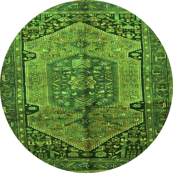Machine Washable Persian Green Traditional Area Rugs, wshtr639grn
