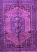 Machine Washable Persian Purple Traditional Area Rugs, wshtr639pur