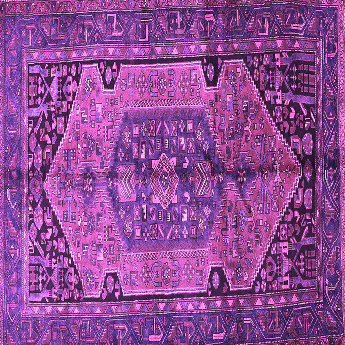 Square Machine Washable Persian Purple Traditional Area Rugs, wshtr639pur