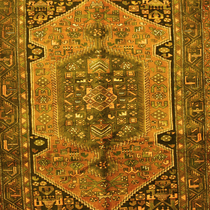 Machine Washable Persian Yellow Traditional Rug, wshtr639yw