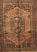 Machine Washable Persian Brown Traditional Rug, wshtr639brn