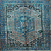 Square Persian Light Blue Traditional Rug, tr639lblu