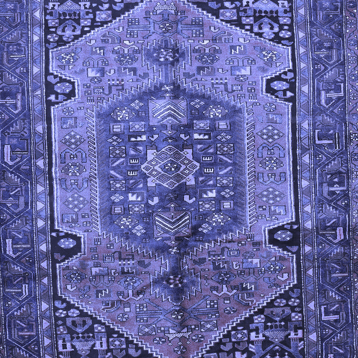 Machine Washable Persian Blue Traditional Rug, wshtr639blu