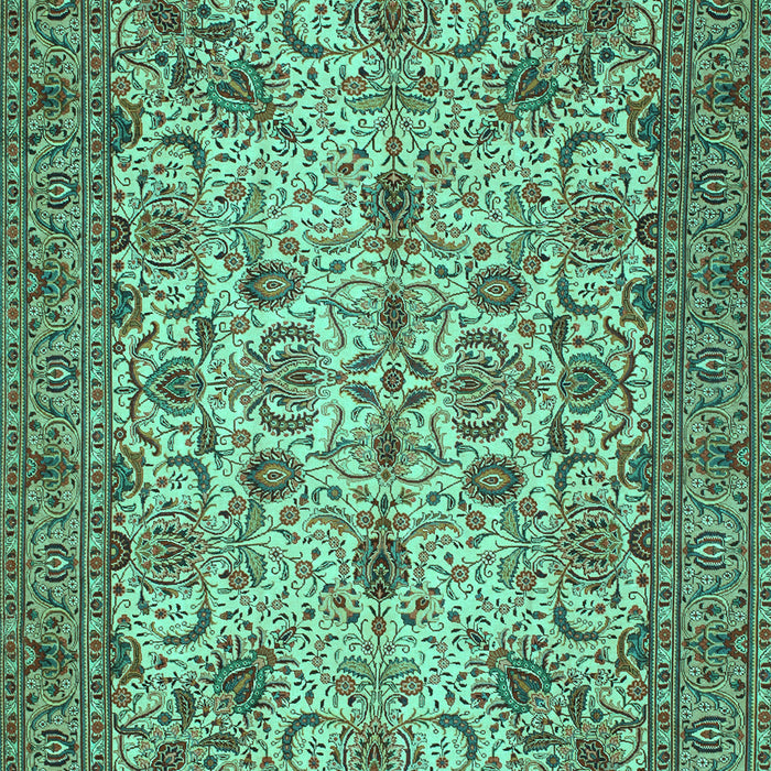 Machine Washable Persian Turquoise Traditional Area Rugs, wshtr63turq