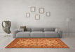 Machine Washable Persian Orange Traditional Area Rugs in a Living Room, wshtr63org