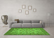 Machine Washable Persian Green Traditional Area Rugs in a Living Room,, wshtr63grn