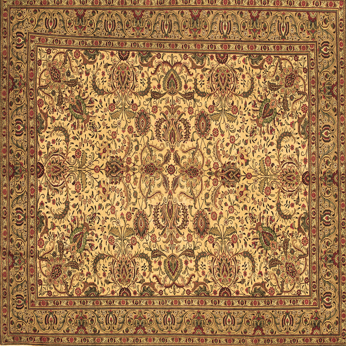 Square Machine Washable Persian Brown Traditional Rug, wshtr63brn