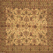 Square Machine Washable Persian Brown Traditional Rug, wshtr63brn