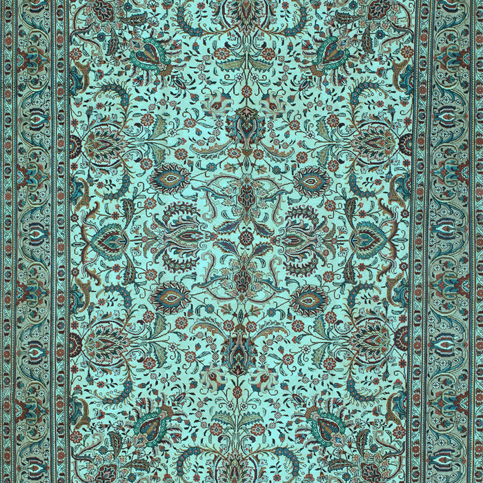 Machine Washable Persian Light Blue Traditional Rug, wshtr63lblu