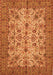 Serging Thickness of Machine Washable Persian Orange Traditional Area Rugs, wshtr63org