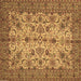 Square Persian Brown Traditional Rug, tr63brn