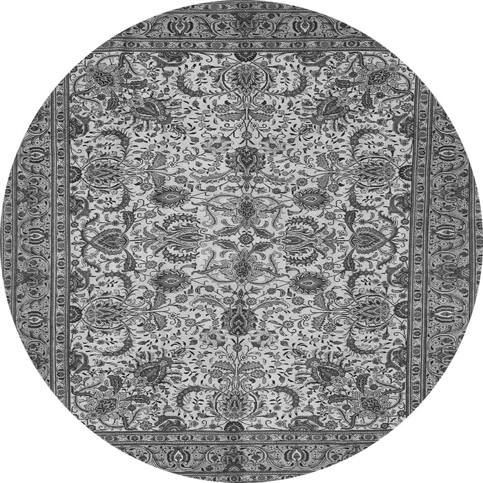 Machine Washable Persian Gray Traditional Rug, wshtr63gry