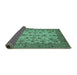 Sideview of Persian Turquoise Traditional Rug, tr63turq