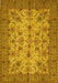 Machine Washable Persian Yellow Traditional Rug, wshtr63yw