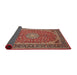 Sideview of Traditional Fire Brick Red Medallion Rug, tr64