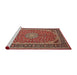 Sideview of Machine Washable Traditional Fire Brick Red Rug, wshtr64