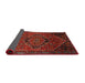 Sideview of Traditional Dark Sienna Brown Persian Rug, tr640