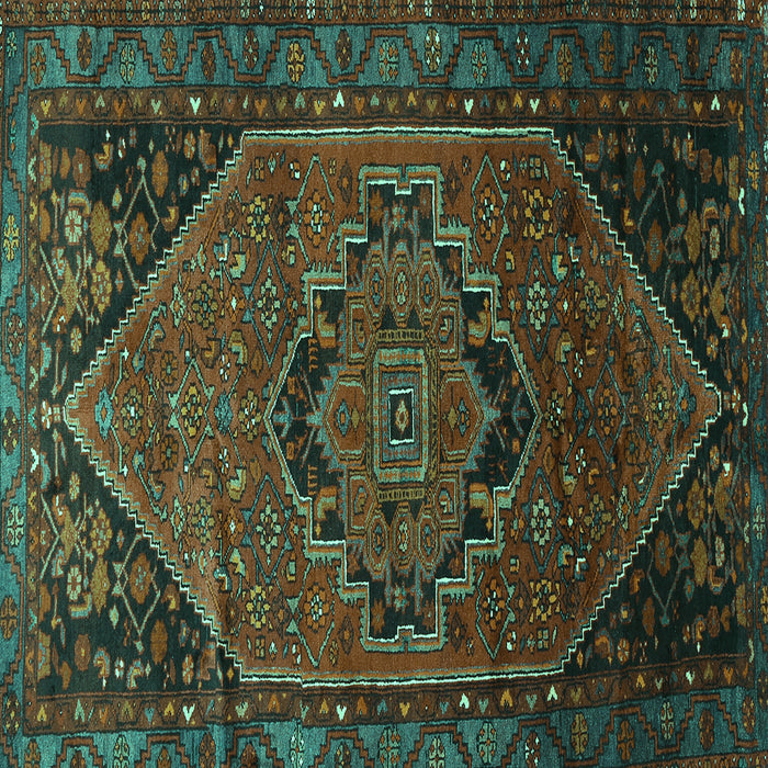Square Persian Turquoise Traditional Rug, tr640turq