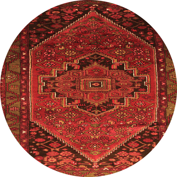 Square Persian Orange Traditional Rug, tr640org