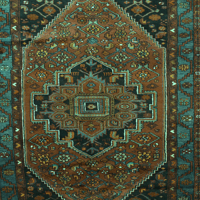 Machine Washable Persian Turquoise Traditional Area Rugs, wshtr640turq