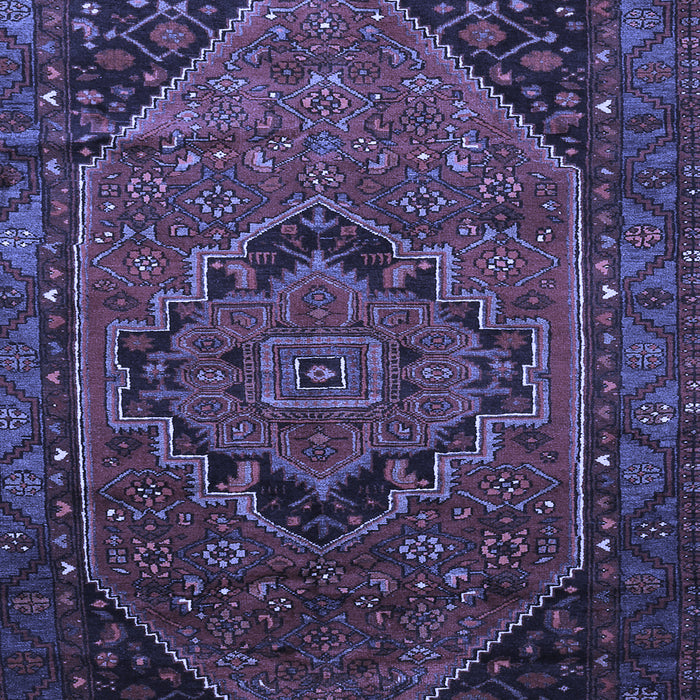 Machine Washable Persian Blue Traditional Rug, wshtr640blu