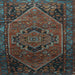 Square Machine Washable Persian Light Blue Traditional Rug, wshtr640lblu