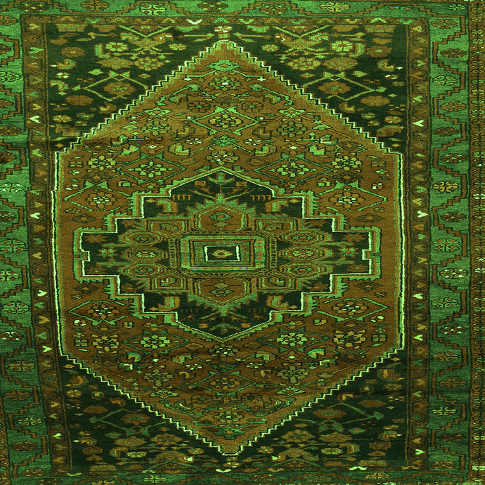 Serging Thickness of Persian Green Traditional Rug, tr640grn