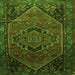 Serging Thickness of Persian Green Traditional Rug, tr640grn