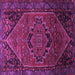 Square Persian Purple Traditional Rug, tr640pur