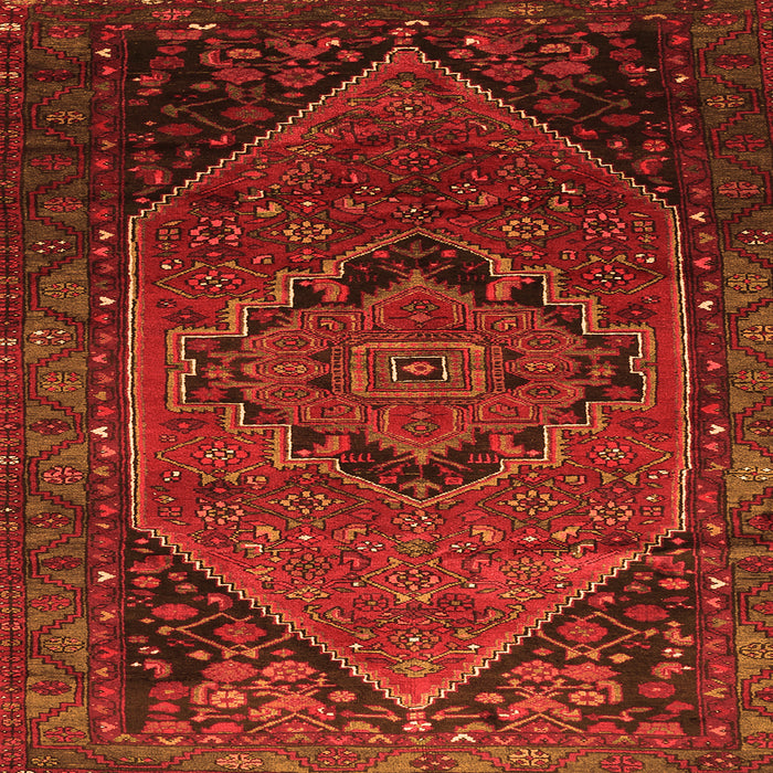 Serging Thickness of Persian Orange Traditional Rug, tr640org