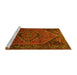 Sideview of Machine Washable Persian Yellow Traditional Rug, wshtr640yw