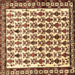 Square Machine Washable Persian Brown Traditional Rug, wshtr641brn