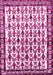 Machine Washable Persian Pink Traditional Rug, wshtr641pnk