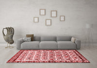 Machine Washable Persian Red Traditional Rug, wshtr641red