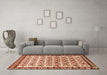 Machine Washable Persian Orange Traditional Area Rugs in a Living Room, wshtr641org