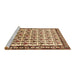 Sideview of Machine Washable Persian Brown Traditional Rug, wshtr641brn