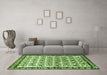 Machine Washable Persian Green Traditional Area Rugs in a Living Room,, wshtr641grn