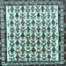 Square Persian Light Blue Traditional Rug, tr641lblu