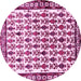 Round Persian Pink Traditional Rug, tr641pnk