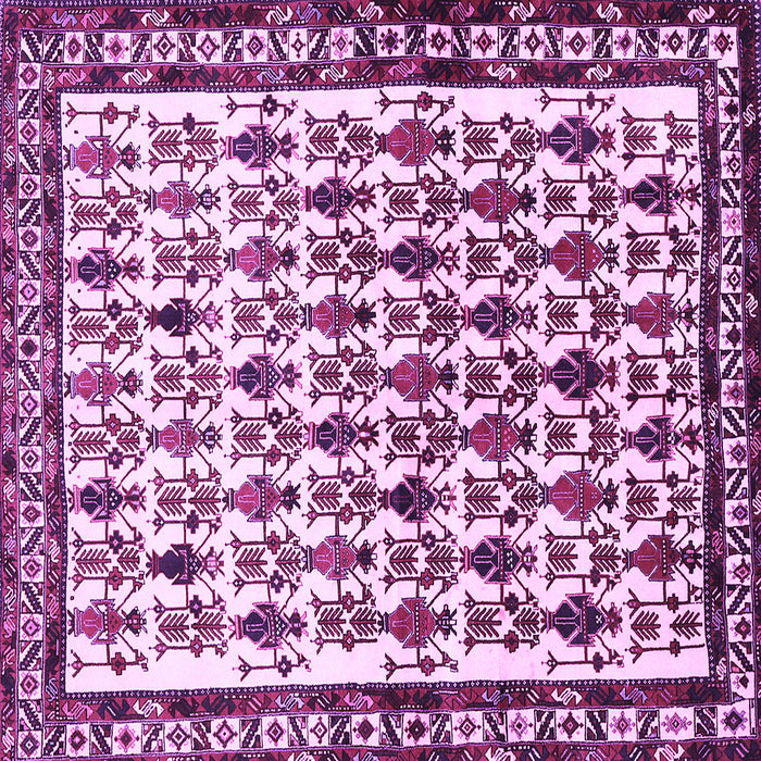 Square Persian Purple Traditional Rug, tr641pur