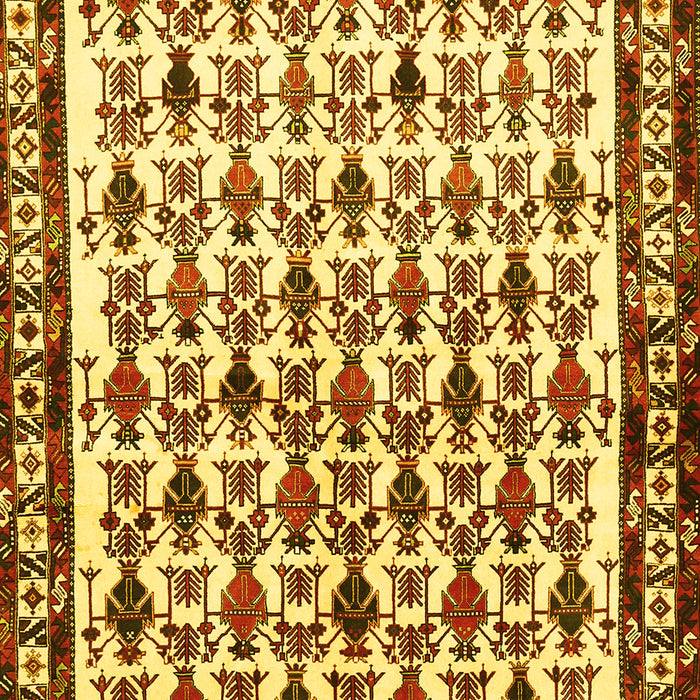 Machine Washable Persian Yellow Traditional Rug, wshtr641yw