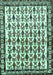 Machine Washable Persian Turquoise Traditional Area Rugs, wshtr641turq