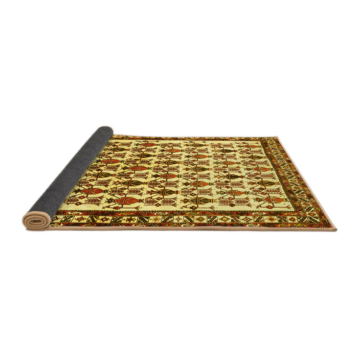 Sideview of Persian Yellow Traditional Rug, tr641yw