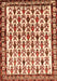 Serging Thickness of Machine Washable Persian Orange Traditional Area Rugs, wshtr641org