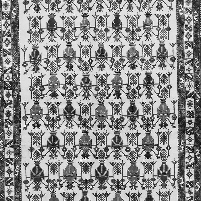 Serging Thickness of Machine Washable Persian Gray Traditional Rug, wshtr641gry