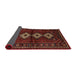 Sideview of Traditional Sienna Brown Persian Rug, tr642