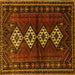 Square Persian Yellow Traditional Rug, tr642yw