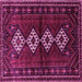 Square Persian Pink Traditional Rug, tr642pnk