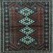 Square Persian Light Blue Traditional Rug, tr642lblu