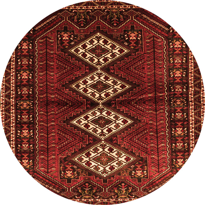Machine Washable Persian Orange Traditional Area Rugs, wshtr642org